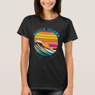 Block Island Retro 1980s Style Rhode Island Beach T-Shirt