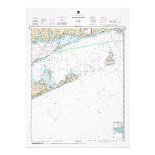 Block Island Sound and Approaches Nautical Chart Photo Print