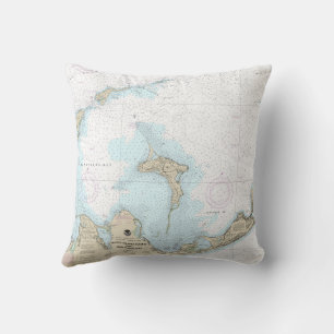 Block Island Sound and Gardiners Bay Chart Cushion