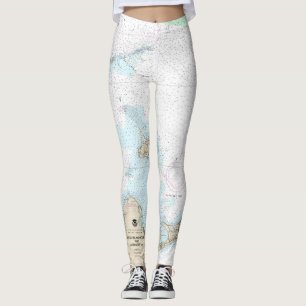 Block Island Sound and Gardiners Bay Chart Leggings