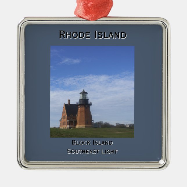 Block Island Southeast Light Ornament (Front)