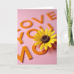 Block Letter Flower Card