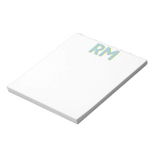Block Letter Initials Notepad
