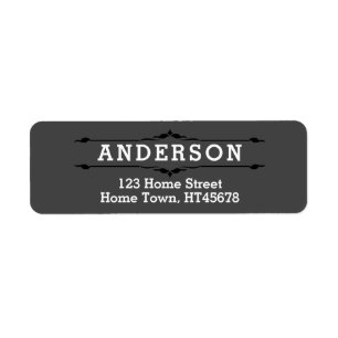 Block Letter Ornament Return Address Return Address Label