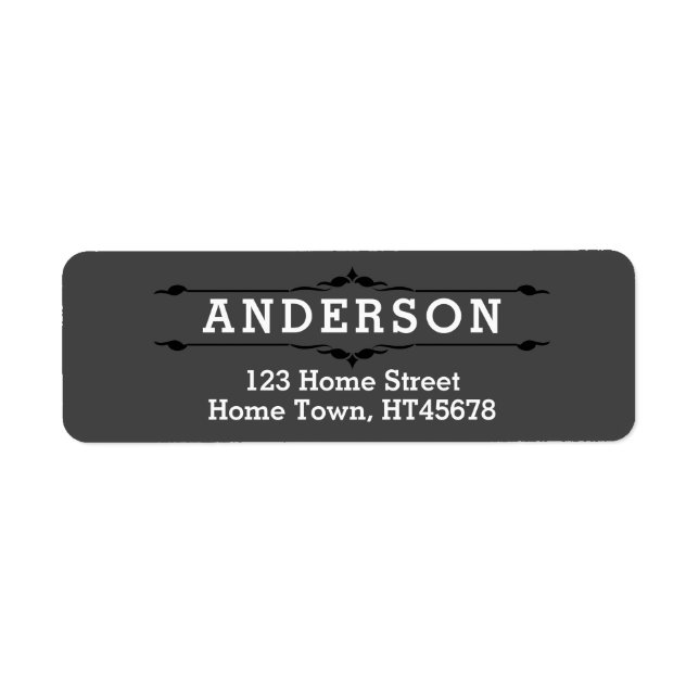 Block Letter Ornament Return Address Return Address Label (Front)