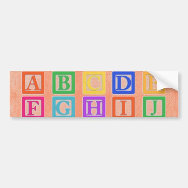 Block Letters Bumper Sticker (Front)