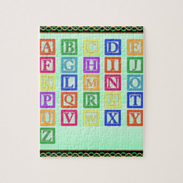 Block Letters Jigsaw Puzzle (Vertical)