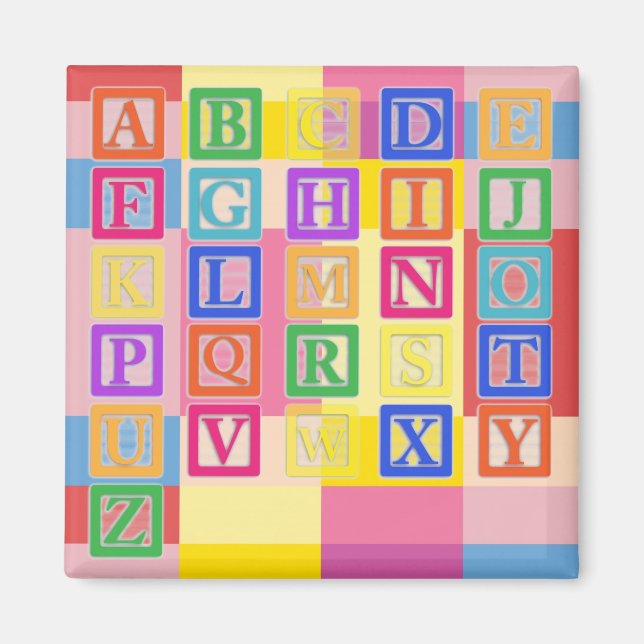Block Letters Magnet (Front)