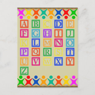 Block Letters Postcard