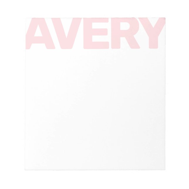 Block Name Any Colour Name Personalised Notepad (Front)