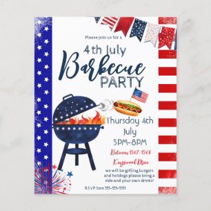 block party 4th July BBQ street party neighbor  P Flyer