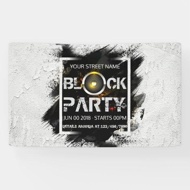 Block Party custom invitation Banner (Horizontal)