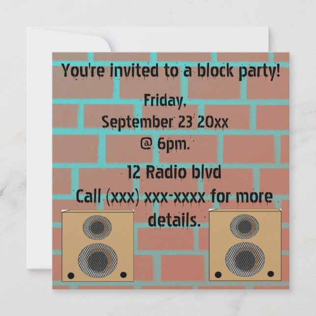 Block party Invitation (Front)