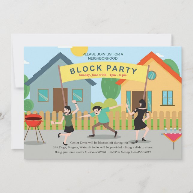 Block Party Invitation (Front)