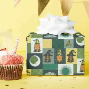 Block Patchwork (Cosmic Nebula) Wrapping Paper