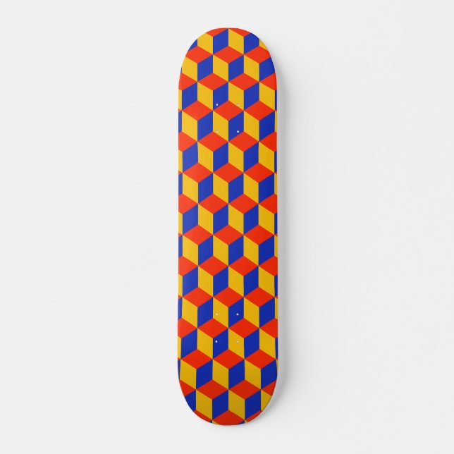 Block Pattern 01 - Retro Skateboard (Front)