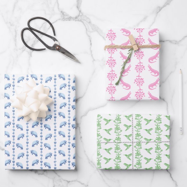 Block Print Animal Wrapping Paper (3) (Front)