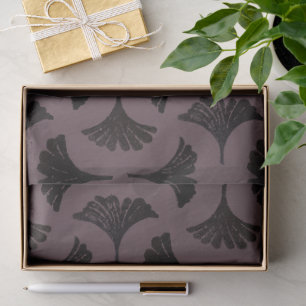 Block Print Gingko pattern - dusty grape Tissue Paper