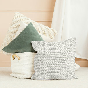 Block print inspired light green floral cushion