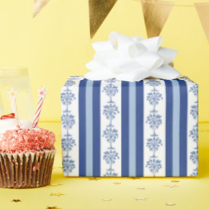 Block Print Palmetto Stripe  Wrapping Paper