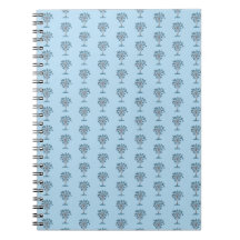 Block Print Palmetto Tree Spiral Journal