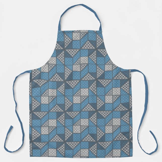 Blockade Patchwork Pattern Apron (Front)