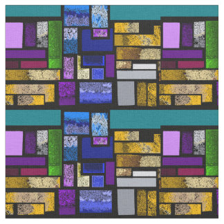 Blockage abstract over black fabric