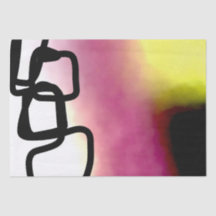 Blockchain: Abstract Pink, Yellow, Black & White