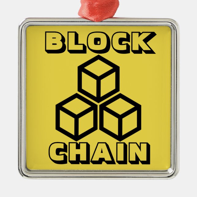 Blockchain Block Chain Crypto Christmas Ornament (Front)