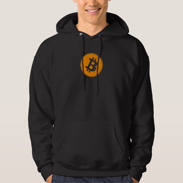 Blockchain Orange Coin bitCoin Hoodie (Front)