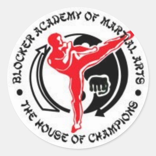 Blocker Academy of Martial Arts Sticker (Front)