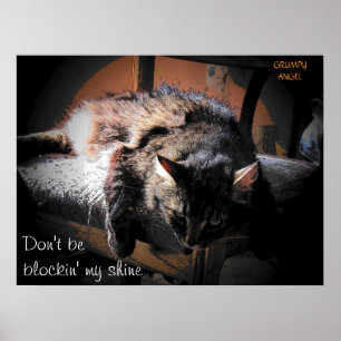 Blockin' my shine - Grumpy Angel Poster