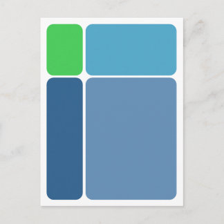 Blocks Abstract Design Postcard