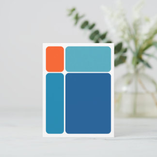 Blocks Abstract Design Postcard