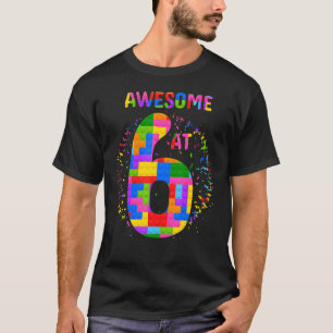 Blocks Constructor Kids Six Years Bday 6th Birthd T-Shirt