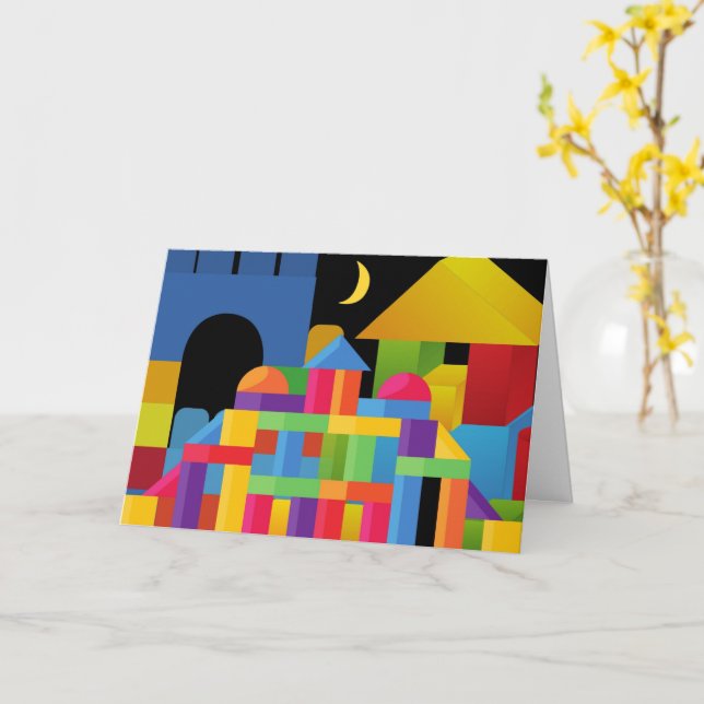 Blocks Get Well Soon Card (Yellow Flower)