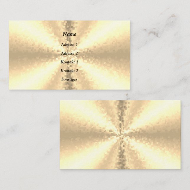 Blocks in Gold, 3D Rainbow Business Card (Front/Back)