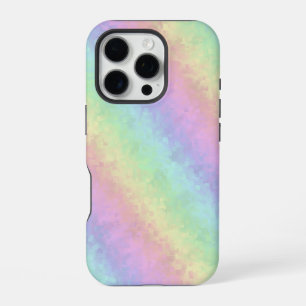 Blocks in Pastel Colours 3D Rainbow Art iPhone 16 Pro Case
