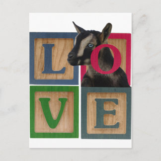 BLOCKS LOVE GOAT POSTCARD