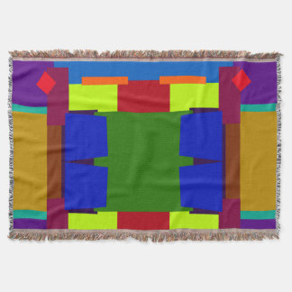 Blocks of Art of Geometric Abstraction Throw Blanket