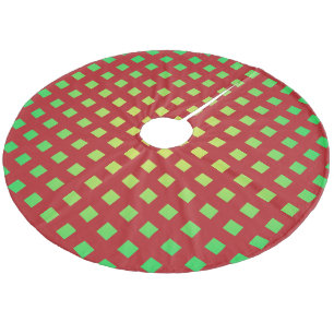 Blocks of ombre  fleece tree skirt