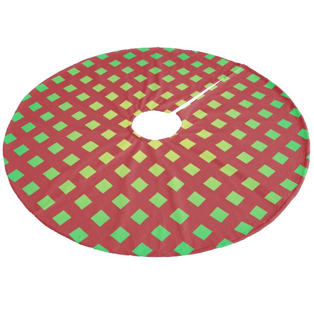Blocks of ombre  fleece tree skirt (Angled)
