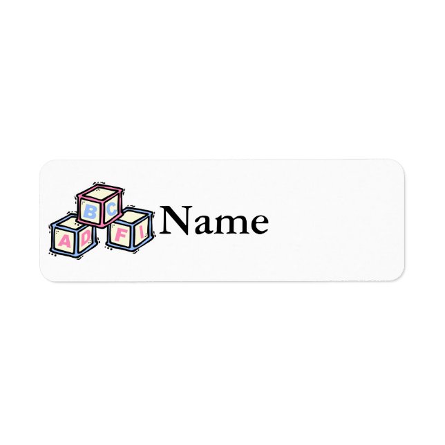 blocks return address label (Front)