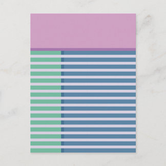 Blocks & Stripes 3 Abstract Design Postcard