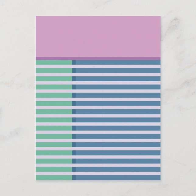 Blocks & Stripes 3 Abstract Design Postcard (Front)