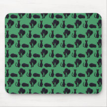 Blocky Black Cats Halloween Pixel Art Pattern