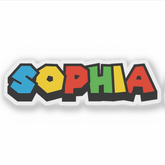 Blocky Colour Name – Sophia (Front)