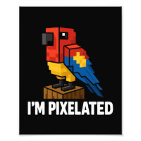 Blocky Jungle Parrot Pixelated Parrot Pixel Art