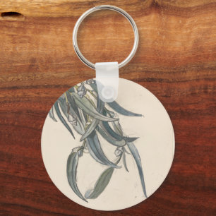Bloeiende tak van een eucalyptus key ring