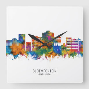 Bloemfontein South Africa Skyline Square Wall Clock